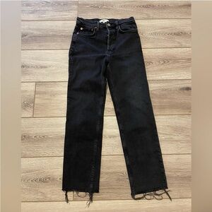 RE/Done Originals Faded Black Wash Self
Corps Button Fly Size 26